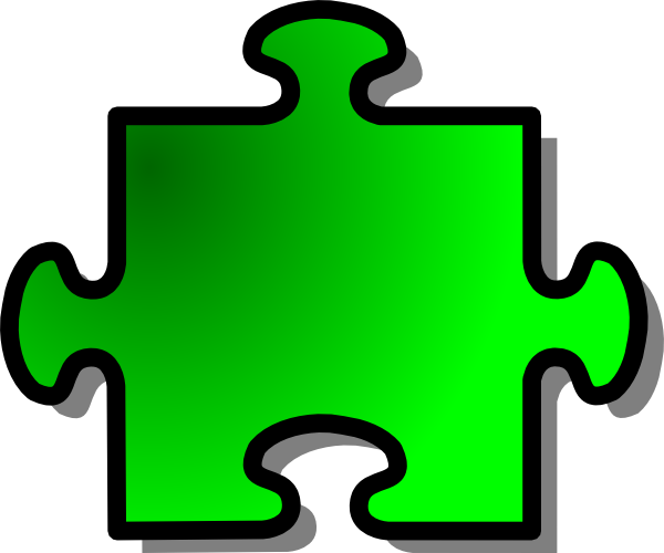 Green Jigsaw Puzzle Clip Art At Clker - Puzzle Pieces Clip Art (600x500), Png Download