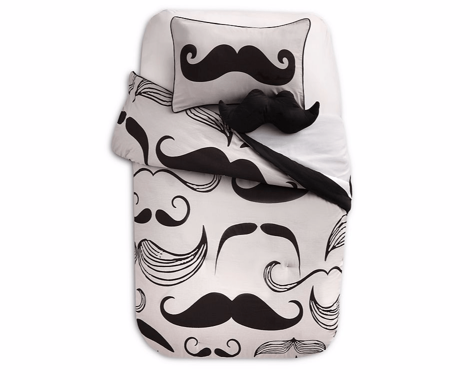 Mustache Comforter Set - Sock (1198x759), Png Download