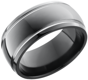 Lashbrook Designs Wedding Band - Lashbrook Z10d-cyclesuper2 Polish Zirconium Wedding (350x350), Png Download