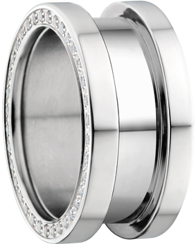 Bering Wedding Band - Bering | Outer Ring | Arctic Symphony | Polished Silver (350x350), Png Download