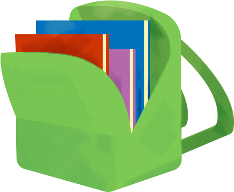 Find Great Kids' Books - Books In The Bag Clipart (500x500), Png Download