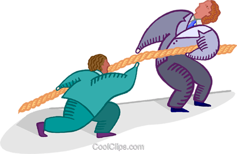 Businessmen Pulling A Rope, Tug Of War Royalty Free - Law (480x312), Png Download