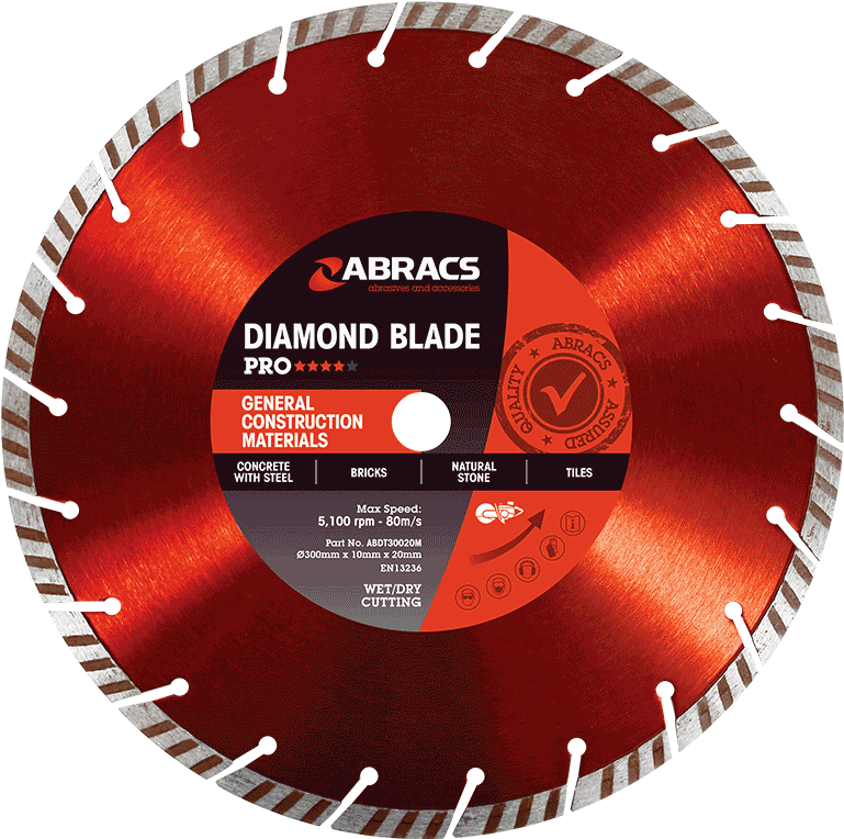 General Construction Materials Pro - Abracs 350mm Turbo Diamond Blade General Purpose (800x800), Png Download