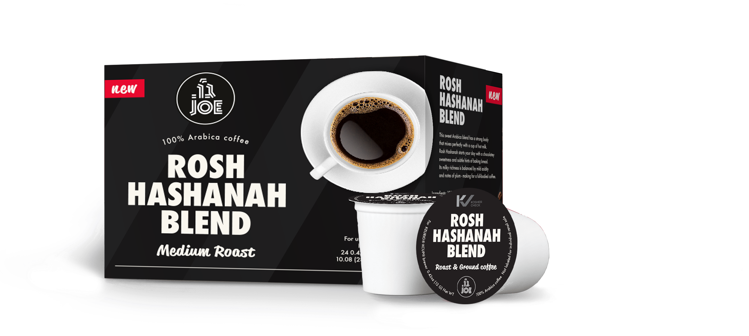 Rosh Hashanah Blend Medium Roast K Cup 24 Ct - Coffee (2776x2383), Png Download