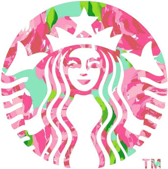 Starbucks Logo Transparent Tumblr Download - Girly Starbucks Logo (425x419), Png Download