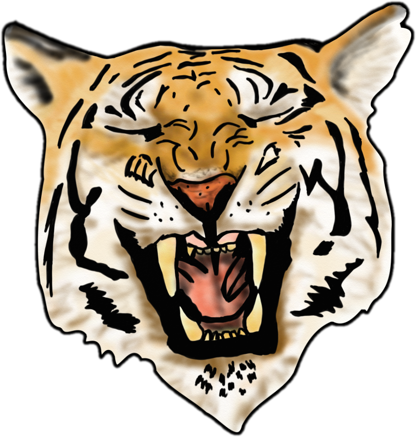 Airbrush Tiger Image - Tigre Png Transparente Desenho (838x879), Png Download