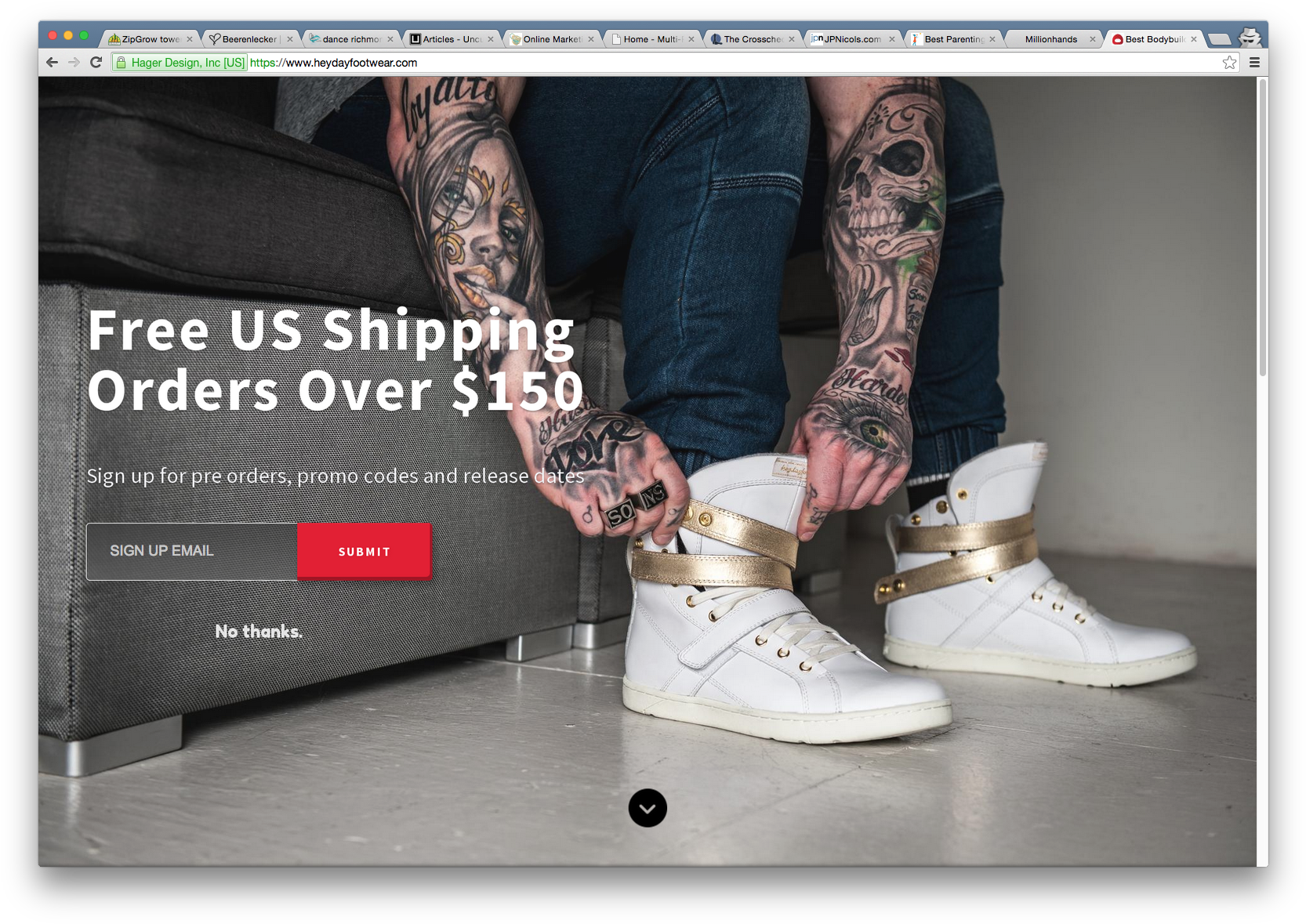 Bulk Up Your Marketing Efforts With Sumome - Sumo Me Welcome Mat Example (1681x1192), Png Download