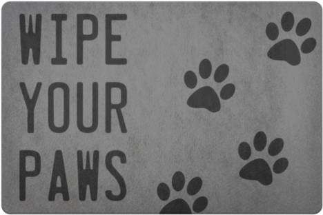 Wipe Your Paws Door Mat - Dog (480x480), Png Download