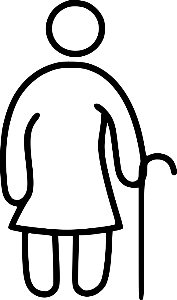 Old Woman - (580x980), Png Download