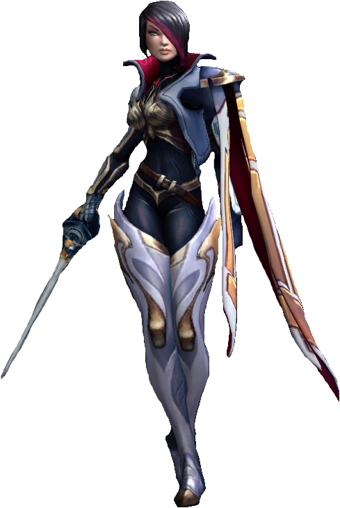 Fiora Render Old - League Of Legends (522x752), Png Download