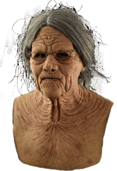 Myrtle The Old Woman Silicone Mask - Bust (500x600), Png Download