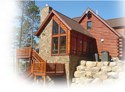 Custom Built Homes And Cabins - Cabins (441x323), Png Download