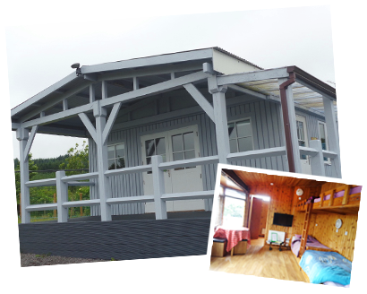 Log Cabin Accommodation - Todds Leap Log Cabins (410x328), Png Download