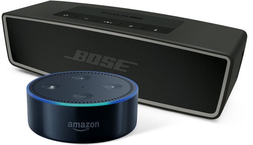 Soundlink Mini Ii With Amazon Echo Dot - Amazon Echo (1000x500), Png Download