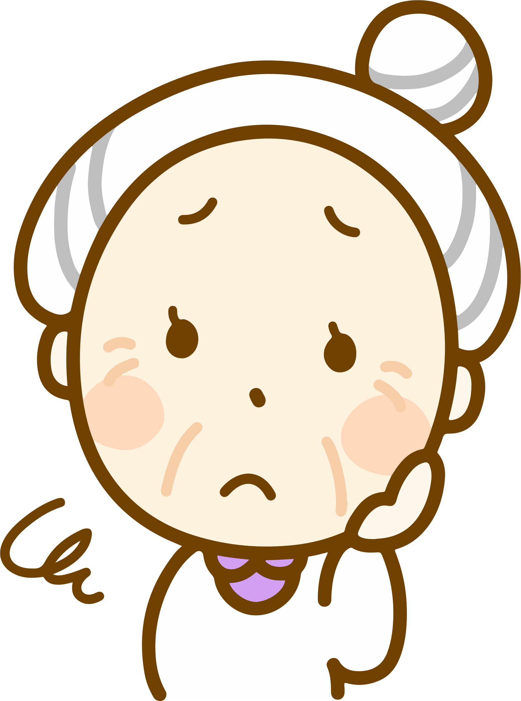 Big Image - Clip Art Old Woman (1785x2400), Png Download