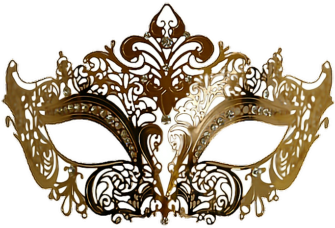 Report Abuse - Gold Masquerade Mask Png (682x480), Png Download