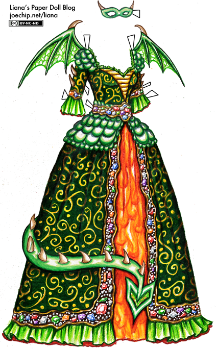 Dragon Masquerade Dress (423x686), Png Download