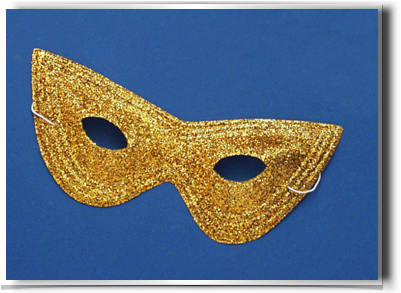 Mask Glitter Harlequin Fm56248 - Forum Novelties Gold Glitter Harlequin Mask - Set (412x292), Png Download