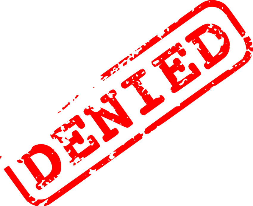 Free Png Red Denied Stamp Png Images Transparent - Denied Png (850x691), Png Download