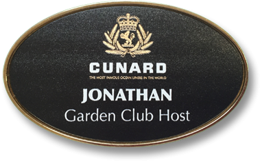 H5 Oval Badge In A Gold Frame With Gold Logo (560x280), Png Download