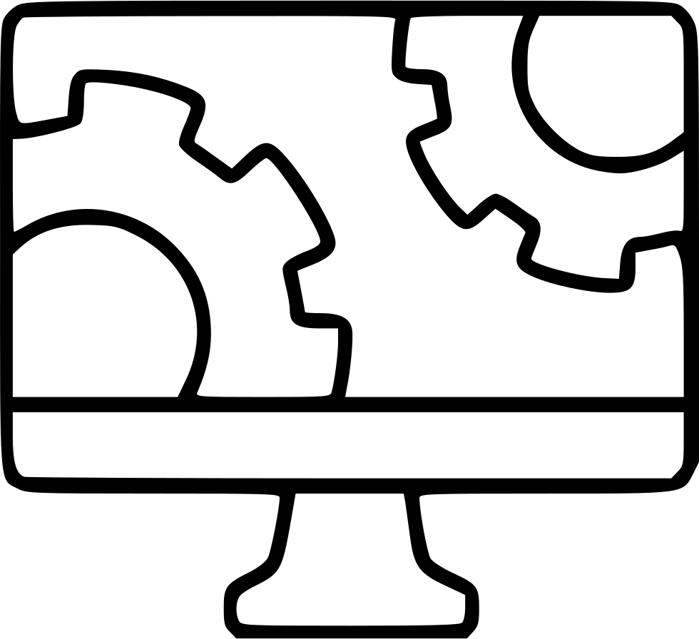 Monitor Gears Software Settings Repair Mac Setup Bios - Computer Sketch (980x896), Png Download