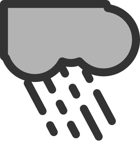 This Free Clipart Png Design Of Rain Cloud Clipart - Rain (588x596), Png Download