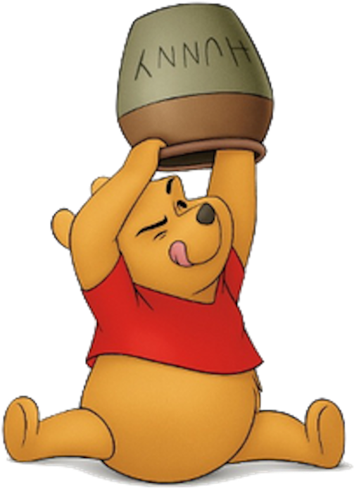 Joy To The World - Winnie The Pooh With Honey (547x768), Png Download