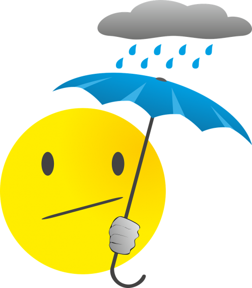 Cloud,raindrop,drop - Regen Smiley (500x570), Png Download