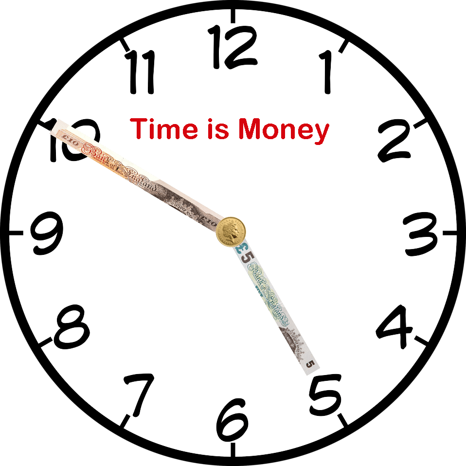 Time Is Money Transparent Background - Clock At 12 O Clock (958x958), Png Download