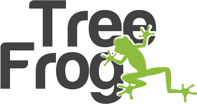 Tree Frog Tree Services - Black And White Frog (798x515), Png Download