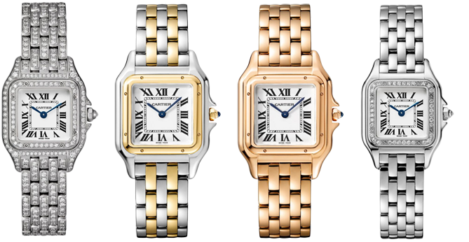 Panthere De Cartier - Cartier De Panthere Watch Diamond (700x347), Png Download