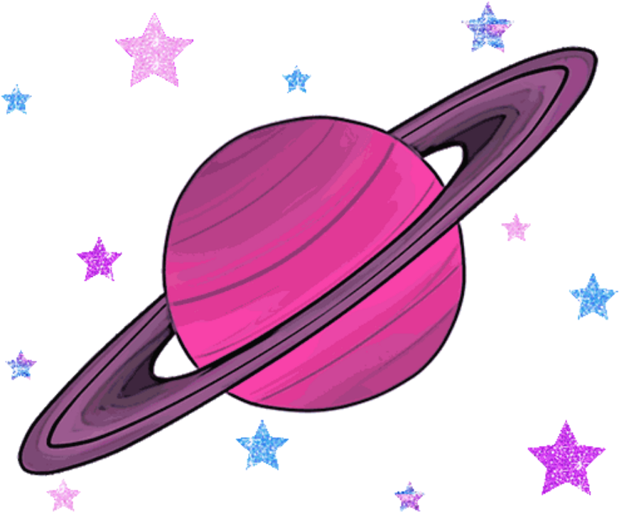Tumblr Saturn Mars Jupiter Gezegenler Gezegen Planets - Aesthetic Saturn Png (1024x1024), Png Download