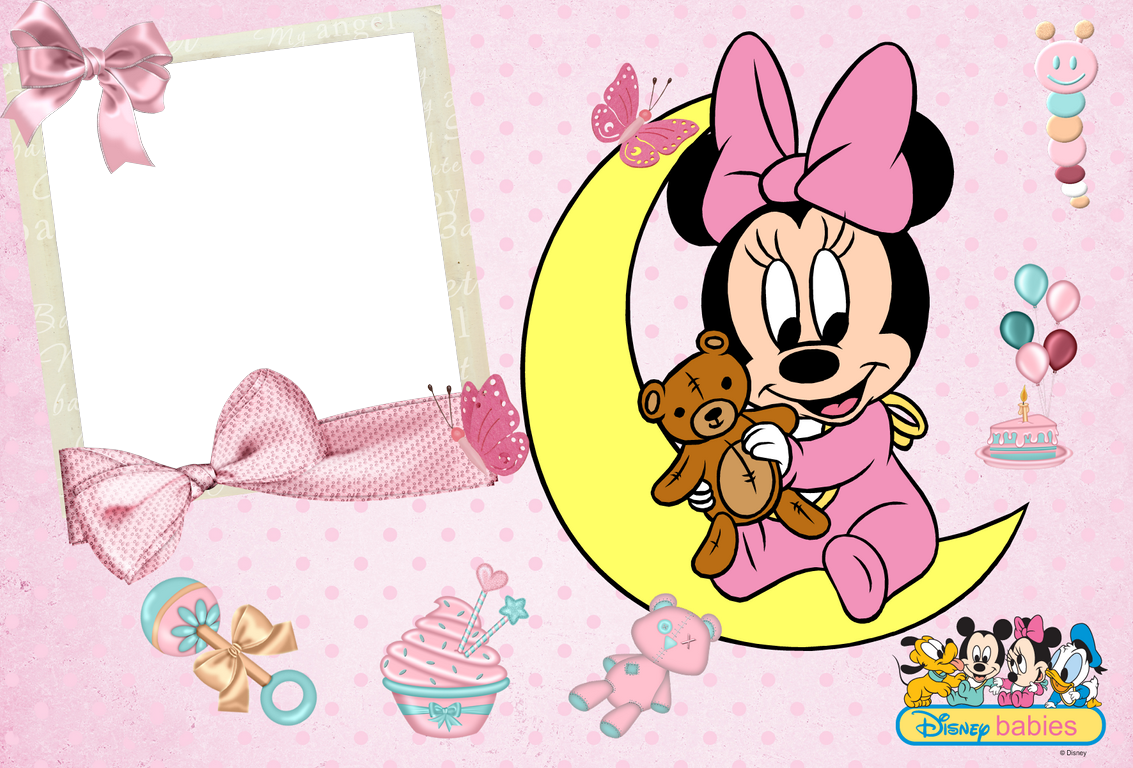 Marcos De Fotos Png Disney Baby ~ Marcos Gratis Para - Minnie Mouse Bebe Png (1133x768), Png Download