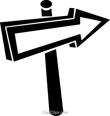 Arrow Signpost Royalty Free Vector Clip Art Illustration (455x480), Png Download