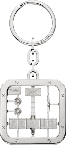 Santos De Cartier Biplane Cufflinks - Cartier New Keychain (271x596), Png Download