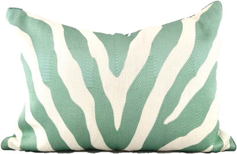 Zebra Print Lumbar In Aqua - Lumbar (1060x709), Png Download