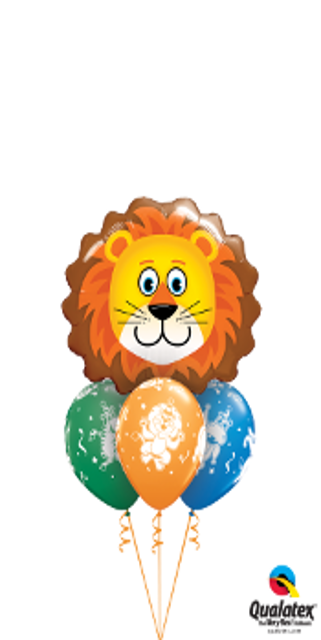 Roaring Party Bouquet - 30" Lovable Lion Balloon - Mylar Balloons Foil (321x640), Png Download
