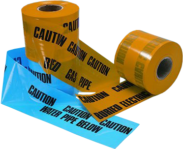 Warning Tape Printed With Any Text - Empire Underground Warning Tape (150mm X 365m) (455x350), Png Download