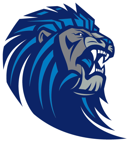 Simple Lion Logo | Lion logo, Blue lion, Animal heads