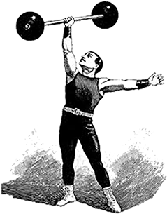 Vintage Strong Man - Circus Strong Man (500x600), Png Download