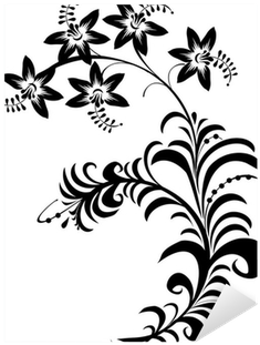 Black And White Flowers Clip Art (400x400), Png Download