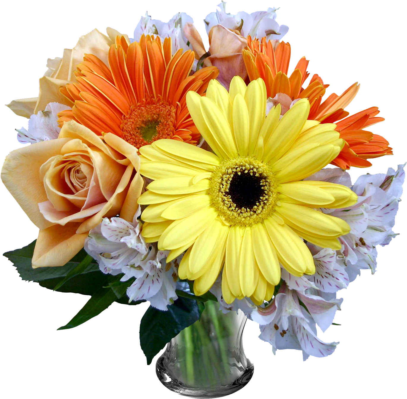 Png Black And White Library Bouquet Transparent Daisy - Flower Bouquet (1600x1455), Png Download