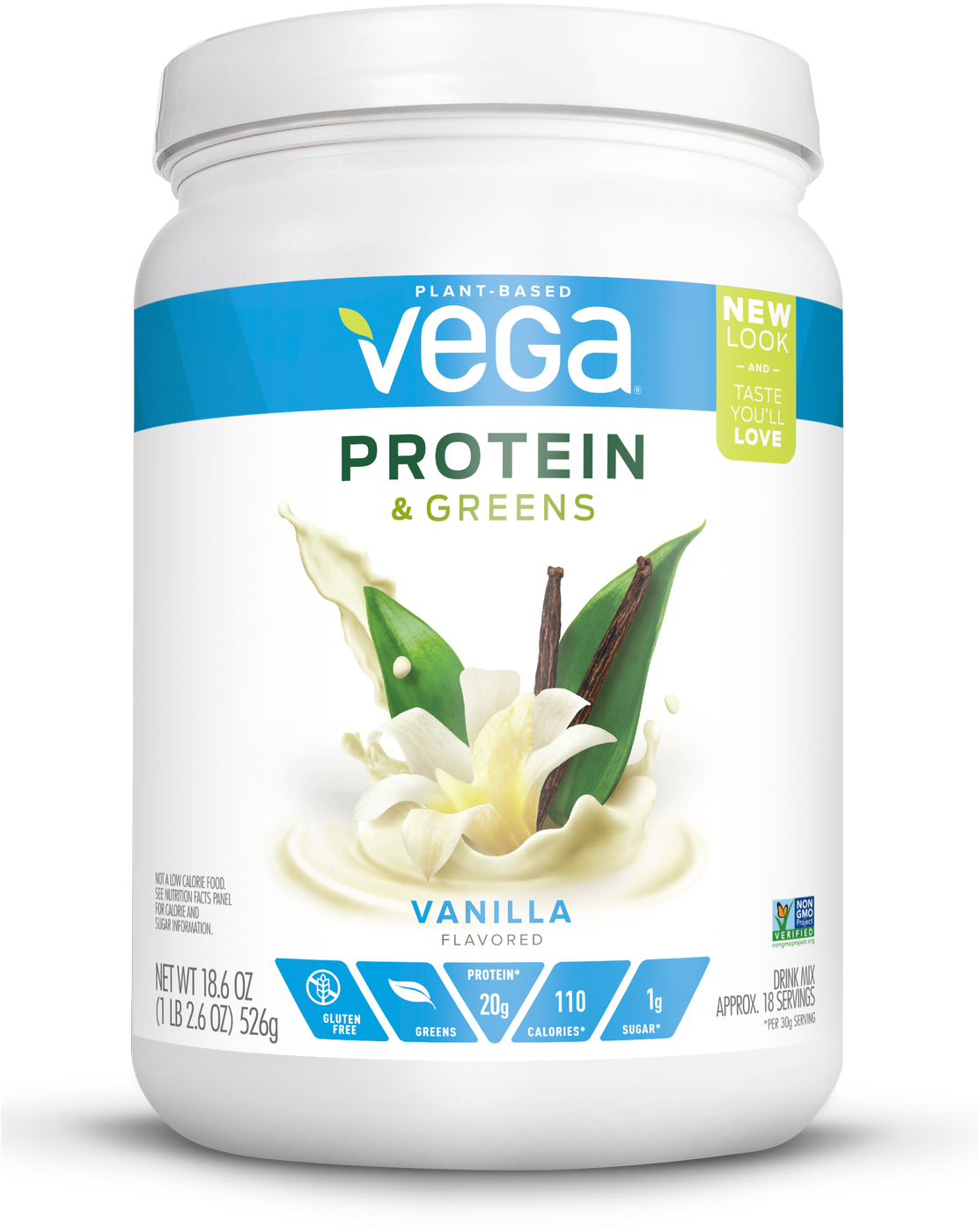 Vega Plant Protein & Greens Powder, Vanilla, 20g Protein, (1110x1452), Png Download