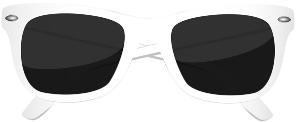 White Sunglasses Png Clip Art Image - Sunglasses (600x247), Png Download