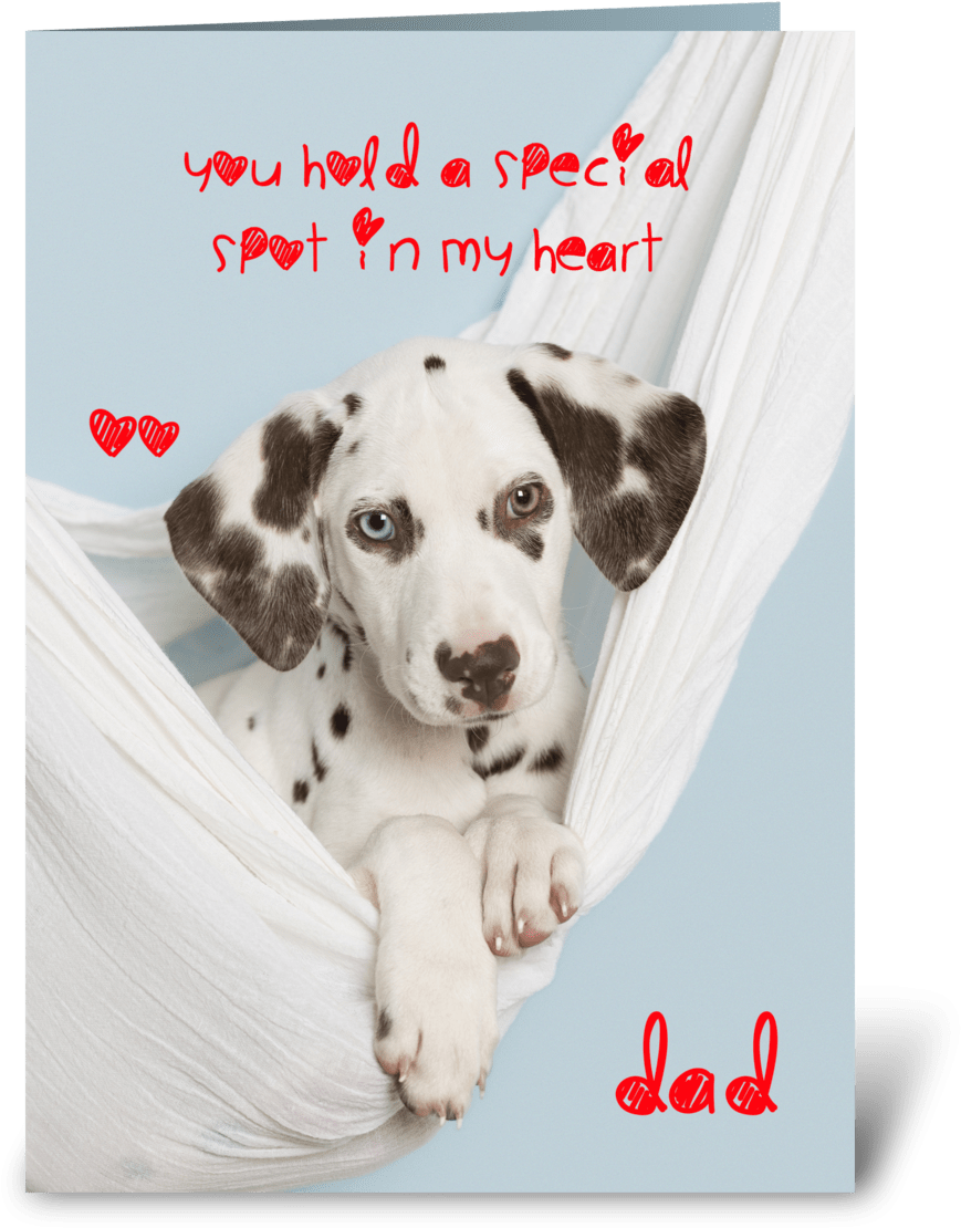 For Special Dad Dalmatian Card Greeting Card - Greeting Card (700x792), Png Download