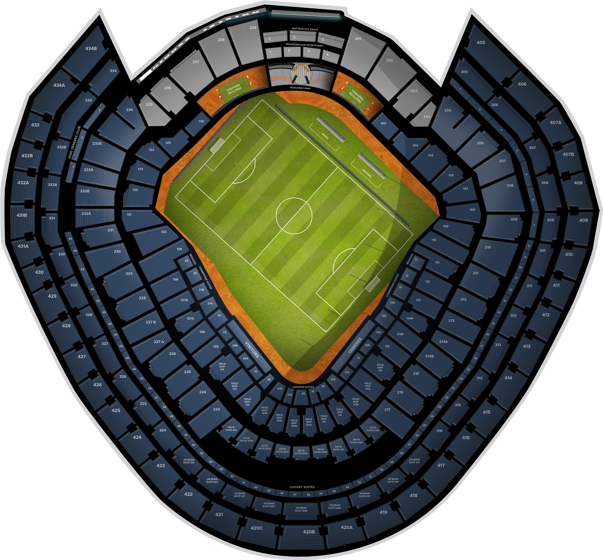 New England Revolution At New York City Fc At Yankee - New York City (2560x1936), Png Download