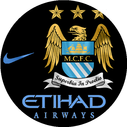 Escudos De Futebol De Botão Lh - Manchester City (567x567), Png Download