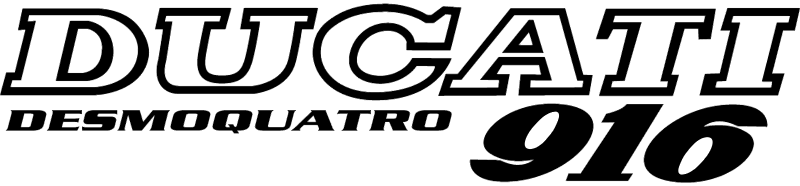 Ducati 916 Vector - Logo Ducati 916 Png (800x186), Png Download