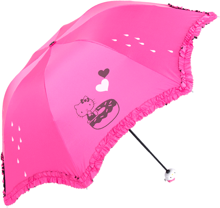 Hellokitty Hello Kitty Umbrella Umbrella Black Collar - Umbrella (800x800), Png Download