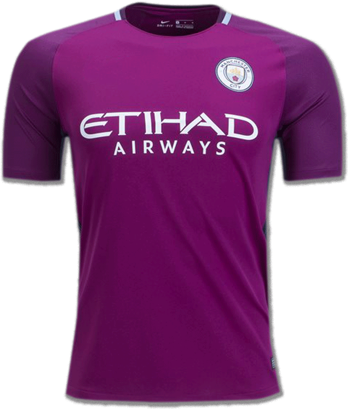 Manchester City Football Jersey Away 17 18 Season - Man City Long Sleeve Jersey 17 18 (900x1200), Png Download